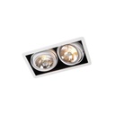 R111 in G53 WHITE ring + BLACK frame + WHITE int. / Transf. excl. / Bulbs excl.       IP20
