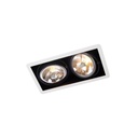 R111 in G53 BLACK ring + BLACK frame + WHITE int. / Transf. excl. / Bulbs excl.       IP20
