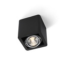 R51 up GU10 BLACK frame + WHITE int. + CHROME ring / Bulb excl.      IP20