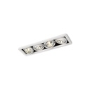 R54 in GU10 WHITE ring + BLACK frame + WHITE int. / Bulbs excl.      IP20