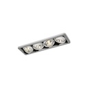 R54 in GU10 WHITE ring + WHITE frame + BLACK int. / Bulbs excl.      IP20