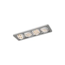 R54 in LED WHITE ring + BLACK frame + WHITE int. / WW - 10° / Driver excl.4x 456LM 2700K CRI93 IP40