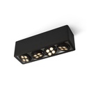 R54 up LED BLACK frame + WHITE int. + WHITE ring / WW - 10° / Driver incl. / dimmable (TRIAC/IGBT)4x 456LM 2700K CRI93 IP40