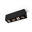 R54 up LED BLACK frame + BLACK int. + WHITE ring / WW - 10° / Driver incl. / dimmable (PUSH-DIM or 1-10V)4x 456LM 2700K CRI93 IP40
