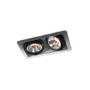 R70 in BLACK ring + WHITE frame + WHITE int. / Transf. excl. / Bulbs excl.      IP20