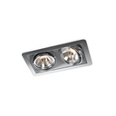 R70 in CHROME ring + WHITE frame + WHITE int. / Transf. excl. / Bulbs excl.      IP20