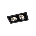 R70 in BLACK ring + CHROME frame + WHITE int. / Transf. excl. / Bulbs excl.      IP20