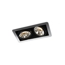 R70 in BLACK ring + WHITE frame + BLACK int. / Transf. excl. / Bulbs excl.      IP20