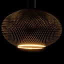 LED FLOATING CAGE BLACK OVALE 300 - 6W - CRI90 - 2200K - E27  - 350LM