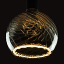 LED Floating Globe 200 twisted smokey grey - 6W - CRI90 - 1900K - E27  - 250LM