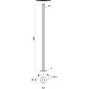 SPILLO MAST MET FLENS D90 H2800 ANTR.