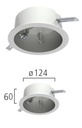 555 0 7227 6 3~RECESSED POT FOR MONOPOINT WHITE
