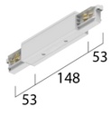 3~ Eutrac Onetrack I-coupler, white